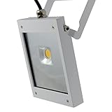 Geringe Wärmeentwicklung 3-Phasen LED-Flutlichtstrahler superslim, 230V, 12W, 3500K (warmweiß), 1040lm, 120°, weiß