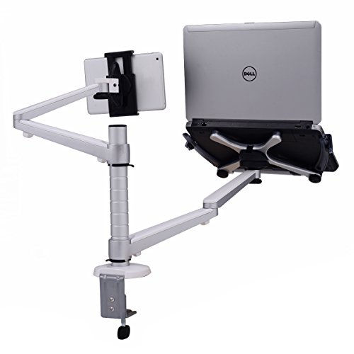2 in 1 Bodenständer Halterung Ständer Halter Klammer Schwanenhals für Laptop/iPad/Notebook - 5
