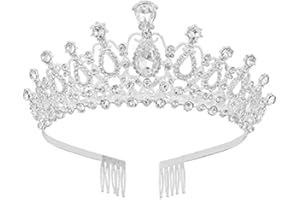 HPMAISON Tiara da donna accessori capelli donna capelli sposa capelli sposa corona regina fascia gioielli Principessa Regina Prom Accessori per capelli da sposa per la festa di compleanno Regali di Natale