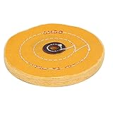 sourcing map 6"" Dmr. 50 Splitt rund Form Polieren Mopptuch Rad Schleifer Gelb Tuch 119g DE de