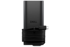 130 W USB-C strömförsörjning med strömkabel, 100–240 V AC, upp till 20 V/6,5 A, kompatibel med XPS 15, XPS 17, Latitude