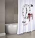 Produktbild Cotexsa by MSV Premium Anti-Schimmel Duschvorhang mit 12 Duschvorhangringen „Take your Time“ Weiß 180x200cm
