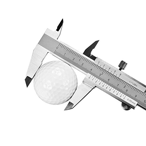 Messschieber Mahr,Schublere,Messschieber,Schieblehre,TEPSMIGO 150mm (6 inch) Metrisch & Imperial Vernier Bremssattel Mit 20cm Stahlregel - 4