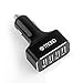 Price comparison product image TROND® CG4 4-Port USB Car Charger with Smart Charging Technology (48W / 9.6A, Aluminum Craftsmanship), for Apple iPhone, iPad, Samsung Galaxy, Nexus, HTC, Motorola, LG and More (Black)