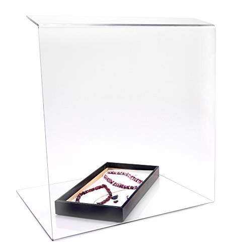 A+H Kunststoffe Spuckschutz Hustenschutz Typ 2 für die Gastronomie aus PETG – Verkaufstheke und Kuchen-Vitrine Glas Klar – Länge 100cm / Stärke 4mm - 6