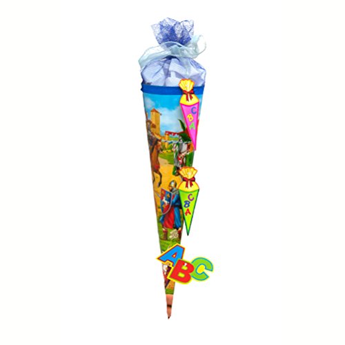 Oblique-Unique® ABC Schultüte 123 Zahlen Buchstaben Tisch Dekoration zur Schuleinführung – Konfetti Zuckertüte Einschulung Schulanfang - 4