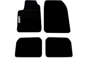 SUSY SHOP Alfombrillas de coche de moqueta con fijación a velcro y logotipo bordado, compatibles con C3