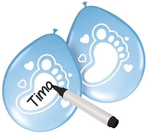 44 tlg. Partyset für Babyparty Geburt Baby Boy Junge blau – Deko und Geschirr Elefant - 6