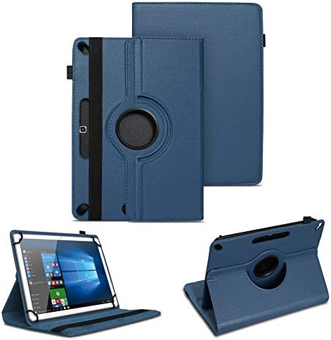 NAUC Tablet Case for Odys Titan 10 Protective Case Universal Faux Leather Stand Function 360° Rotatable Cover Case