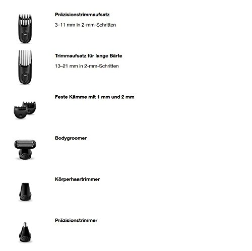 Braun Multigroomer 9-in-1 Bartschneider MGK3080, Rasierer, Trimmer, Bodygroomer mit Gillette Flexball, schwarz/blau - 8