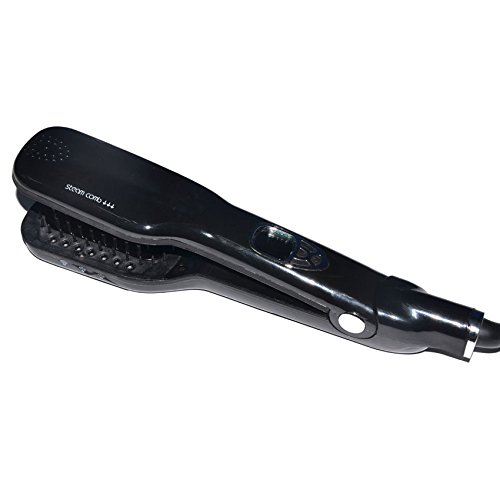 YOUFANGZHUANG Steam Hair Straightener Brush with LCD Display Electric Ceramic Fast Comb Steam Hair Straightener Digital Hair Iron