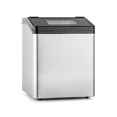 Klarstein Powericer ECO 3 - Machine à glacons de 450W pour production jusqu'à 30kg/jour (2 tailles de glaçons, auto-nettoyant) - acier inox