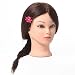 TopDirect 22" 35% Real Hair Training Head Hairdressing Mannequin Head Doll Cosmetology Mannequin Manikin Practice Head Model with Clamp Holder