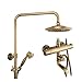 Produktbild LYYSHS Badezimmer-Duschsystem-Set Badesystem Voll Kupfer Regendusche Set Retro WC Dusche Europäischen Stil Aufzug Dusche Wasserhahn Set