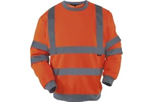 TRIUSO UCI VIZWELL VWFC12 Hi Vis Viz Sweatshirt - Orange (Medium)