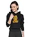 Campus Sutra Black Womens Printed Crop Hoodie RS.689.00