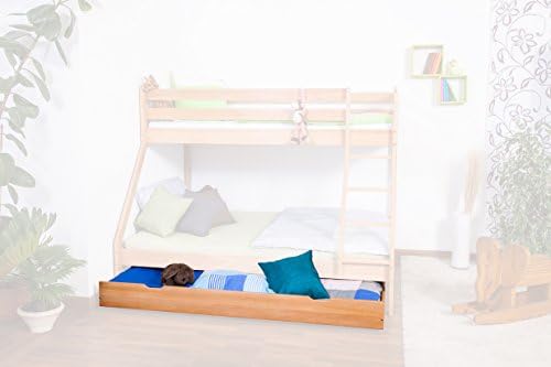 Bedbox for bunk bed Lukas solid, natural beech wood