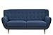 Produktbild AC Design Furniture 3-Sitzer Jimmy, B: 185 x T:84 x H: 87 cm, Stoff, Blau