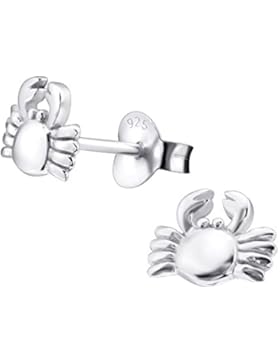 Laimons Kids Kinder-Ohrstecker Kinderschmuck Krebs Krabben glanz Sterling Silber 925