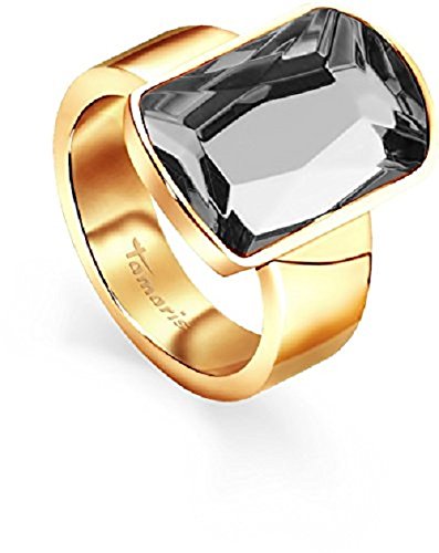 Tamaris Damen-Ring Becky Edelstahl Katzenauge schwarz Gr. 60 (19.1) - A03411038