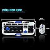 L&Y Gaming-Tastaturen Spiel Tastatur Wireless Maus Office Tastatur PVC Panel Tastatur Internet Tastatur 104KEY Tastatur Laptop Desktop PC