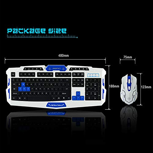 L&Y Gaming-Tastaturen Spiel Tastatur Wireless Maus Office Tastatur PVC Panel Tastatur Internet Tastatur 104KEY Tastatur Laptop Desktop PC