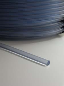 10 Meter Keder Tube Rund 6mm - Weiß-transparenter Kederschlauch Meterware - Stabil & Flexibel