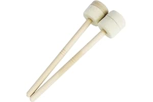 A-Star Battenti per gong/tam tam con testina in feltro con manico in legno sicuro - 2 pezzi/paio - 32 cm