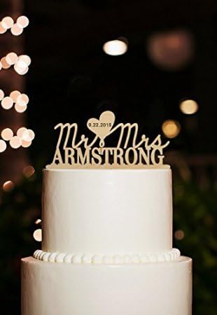 Mr and Mrs Cake Toppers Personalised Wedding Cake Toppers Custom Wedding Date Cake Toppers Anniversary Cake Toppers