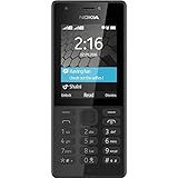 Nokia 216 - Téléphone portable débloqué GSM (Ecran 2,4 pouces, ROM 16Mo + jusqu'à 32Go via carte SD, Single SIM) Noir