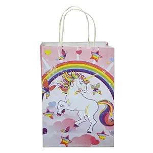 Gift Paper Bags Prakruthi Pulp Art Unicorn design for Kids Birthday Party, Baby Shower Presents, Return Gifts - 7