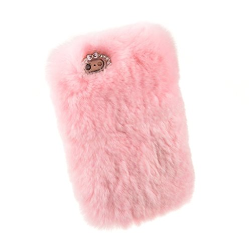 Coque Iphone 5/5s, youmai (TM) Extreme Deluxe Chaîne Cristal Diamant Bling 3D Petit Nœud d'hiver en fourrure douce et chaude Skin Coque pour Apple iPhone 5/5S