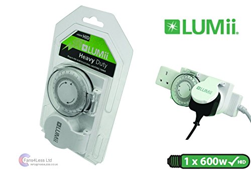 LUMII24 Heavy Hour Plug in Manual Timer Grow Lights Ballasts HPS MH Light Kits