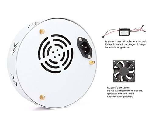 JADIDIS 300W UFO LED Pflanzenlampe Doppelte Chips für Kraut Blume Zimmerpflanzen Wachsend Hydroponisches System 9 Band Vollspektrum Wachsen Licht(10W Leds) - 4