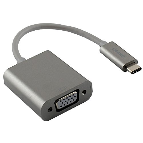 Ligawo 6518951 USB 3.1 Typ C Stecker zu VGA Buchse Adapter | Win 10 / Mac OS ab 10.2 / Linux / Google Chrome OS | - space grau