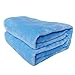 Produktbild Sommer Winter Einfarbig Komfortable Weiche Flugzeug Sofa Bettwäsche Flanell Halten Warme Outdoor-Reisen Heimtextilien Blanket - Dunkelblau 150x200 cm