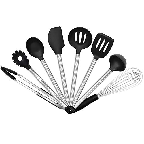 Phillwin - Juego de 8 utensilios de cocina de silicona