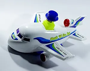 Wrapbow Non Battery Easy Press Push and Go Jet Aeroplane/Aircraft Toy