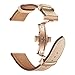 Produktbild Yallylunn RoséGold Schmetterlingsschnalle Lederband Stylisch Design Schnellverschluss Uhrenarmband Dating Party Wird Nicht Leicht Brechen Apfel 44Mm