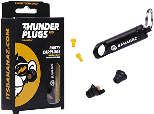 Bananaz TP-PRO Thunderplugs - Tapones para los oídos con 2 pares de filtros