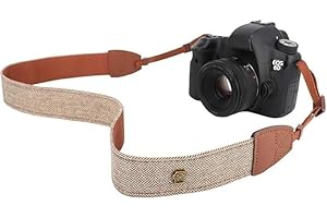 CABLEPELADO Correa de cámara, Correa de Hombro para cámara, cinturón de Seguridad para la cámara, Hebillas de liberación rápida, Apto para Cámaras SLR DSLR DSLR Universal, Vintage