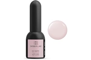 ‎DIDIER LAB Didier Lab - Premium Top Coat No Wipe Milky Pink - UV Gel Nagellack - Top Coat Gel UV - Schutz vor Kratzern - Gelnagellack für UV Lampe - Milch rosa Finish - Für Gellack - Kein Dispersionsschicht