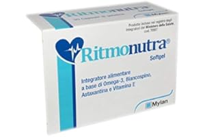 MYLAN Ritmonutra Softgel Integratore A Base di Omega-3, Biancospino, Astaxantina e Vitamina E