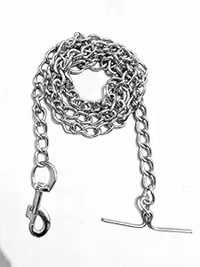 RIDEEP Dog Chain Steel for Small Puppies Dogs Leash Chain (L - 62inch) for Small Puppies Dogs (Grind No.10, 300 Grams)