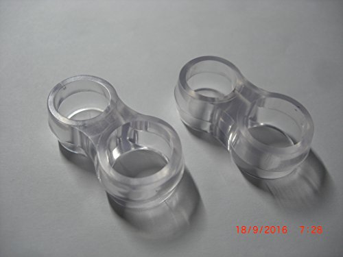 HKB ® 2 Stück Türgriff Puffer und Fenstergriff Puffer / 46 x 24 mm / transparent / 2er Set
