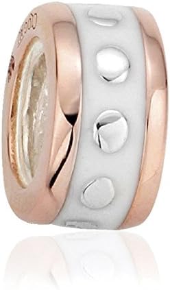 Clogau Gold White Milestones Bead, Silver and 9 ct Rose Gold Charm