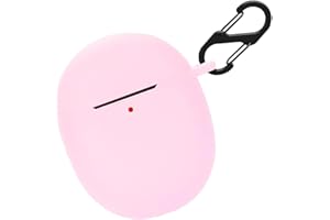 BIIULHCI Silikonowe etui do Google Pixel Buds A-Series/Pixel Buds 2, odporne na uderzenia etui ochronne i skóra Protective Case Cover do Google Pixel Buds A-Series/Pixel Buds 2 with Keychain (różowe)