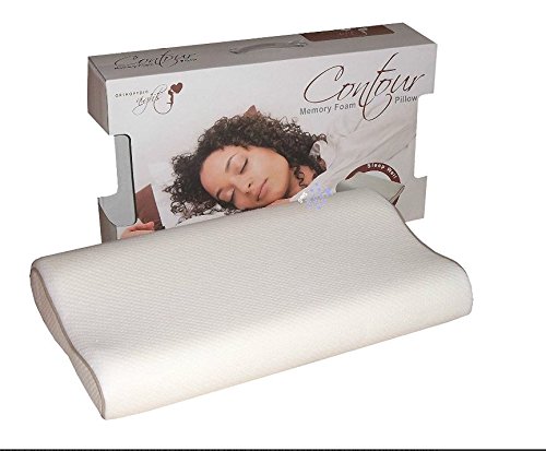 Single Contour Memory Foam Pillow with zipped and Washable Temperature Sensitive Cover,Large(40cm x 60cm x 11cm) Medium (30cm x 50cm x 9cm)