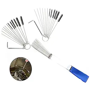 Cleaner Carburetor Carbon Dust Removal 15-Piece Cleaning Line Cleaner Tool Suitable for Motorcycle ATV Moped Welder Carbon Chain Saw Spray Gun Head