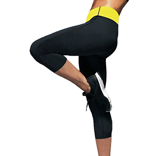 Frauen Abnehmen Hosen Capris Hot Thermo Neopren Sweat Sauna Körper Shapers Yoga für Weight Loss - 2